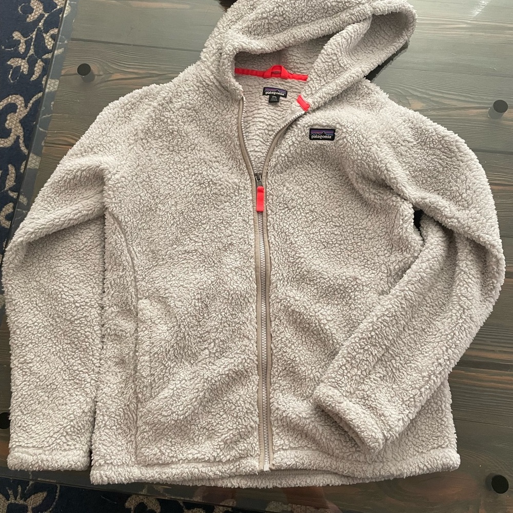 Patagonia Fleece Jacket - Cream with coral Accents